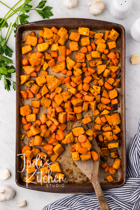 Roasted Sweet Potatoes & Carrots