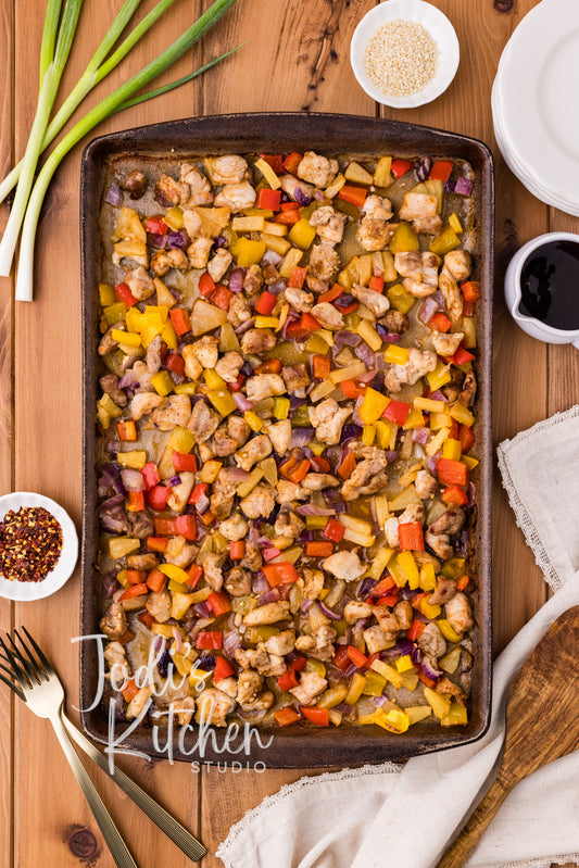 Pineapple Chicken Sheet Pan Meal