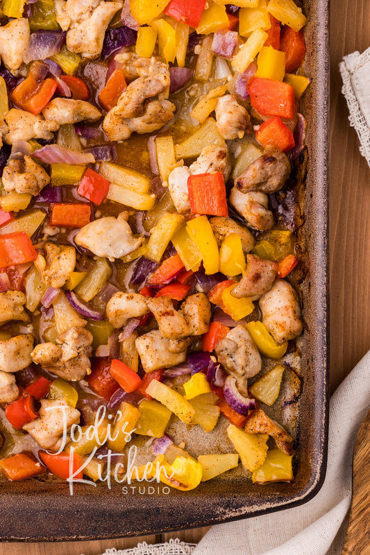 Pineapple Chicken Sheet Pan Meal