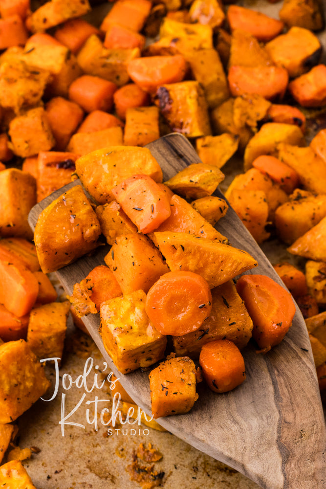 Roasted Sweet Potatoes & Carrots