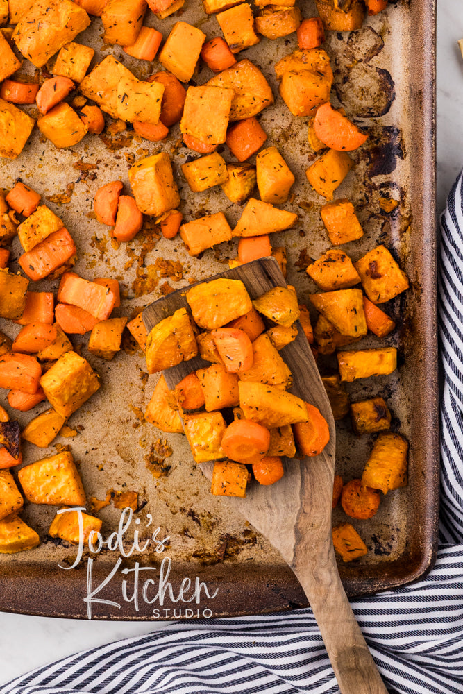 Roasted Sweet Potatoes & Carrots