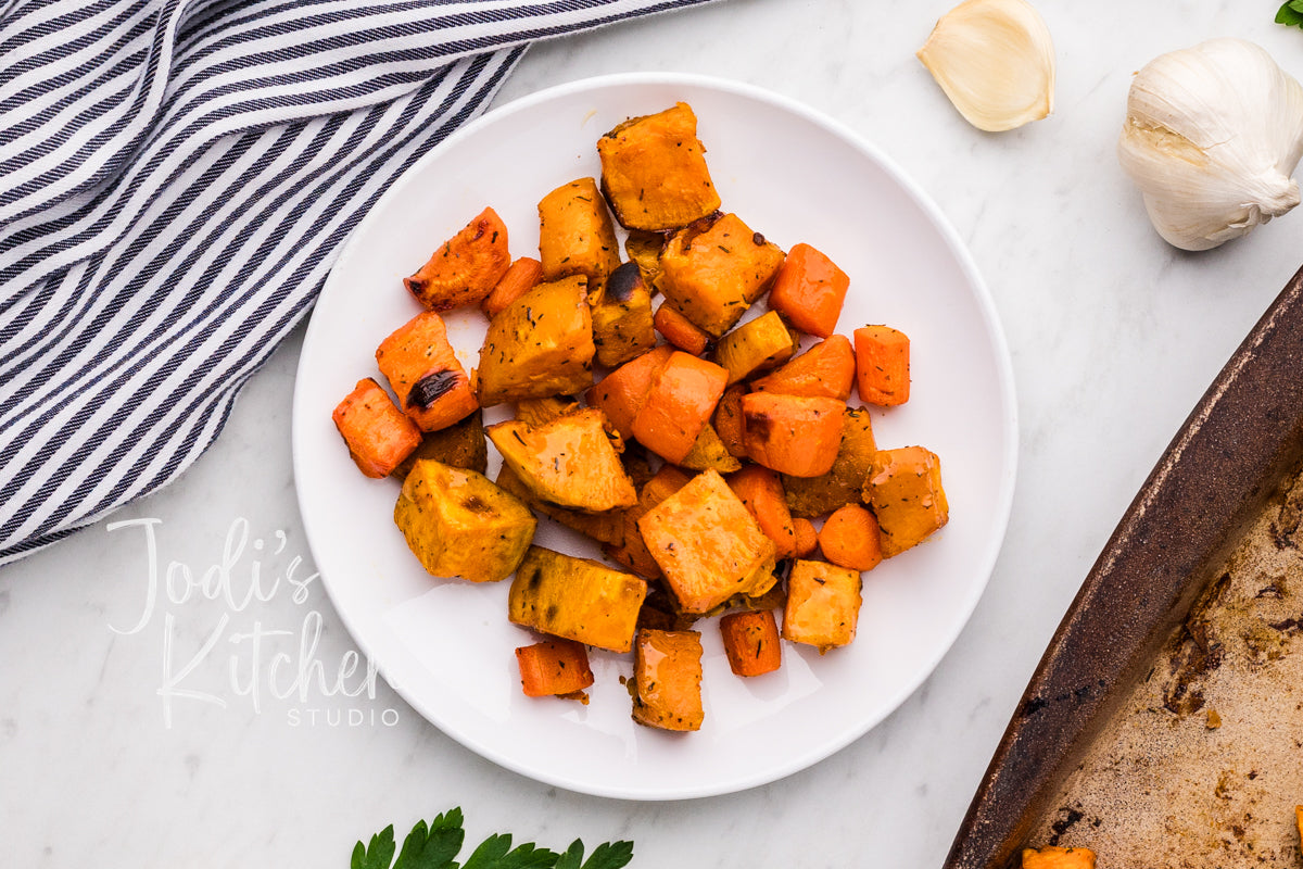 Roasted Sweet Potatoes & Carrots