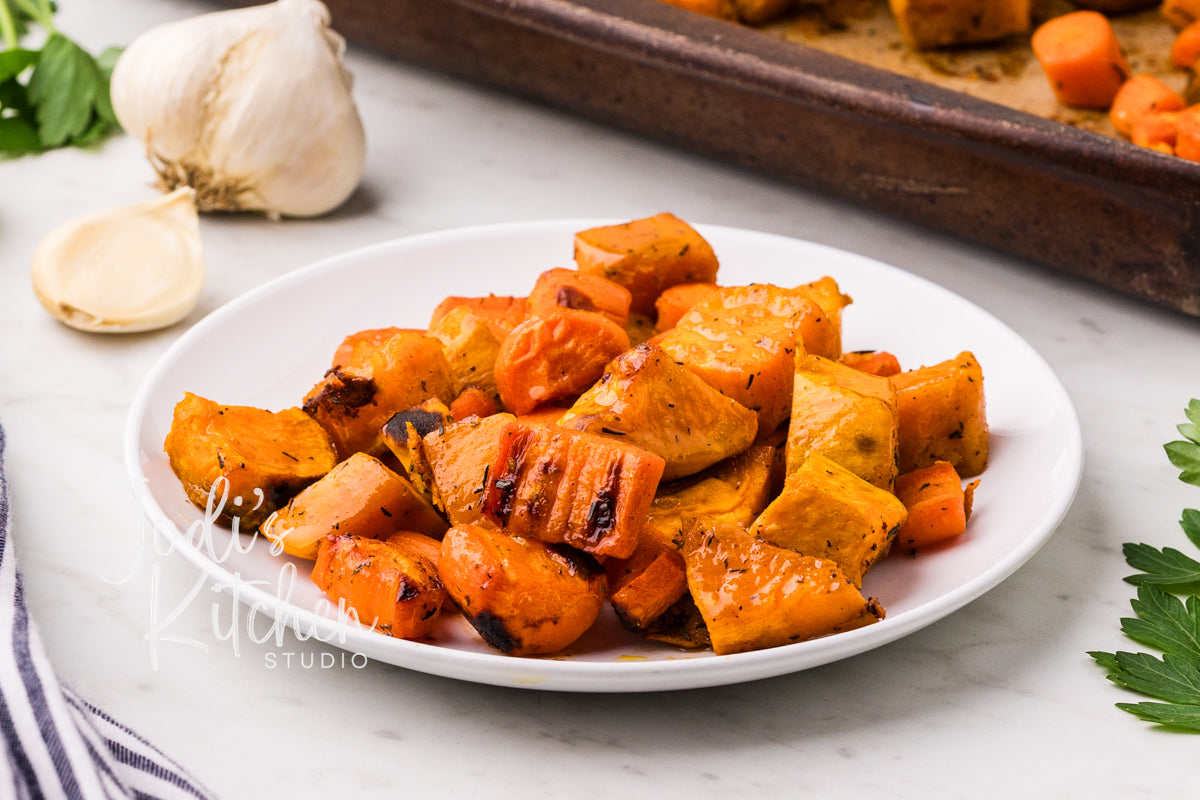 Roasted Sweet Potatoes & Carrots