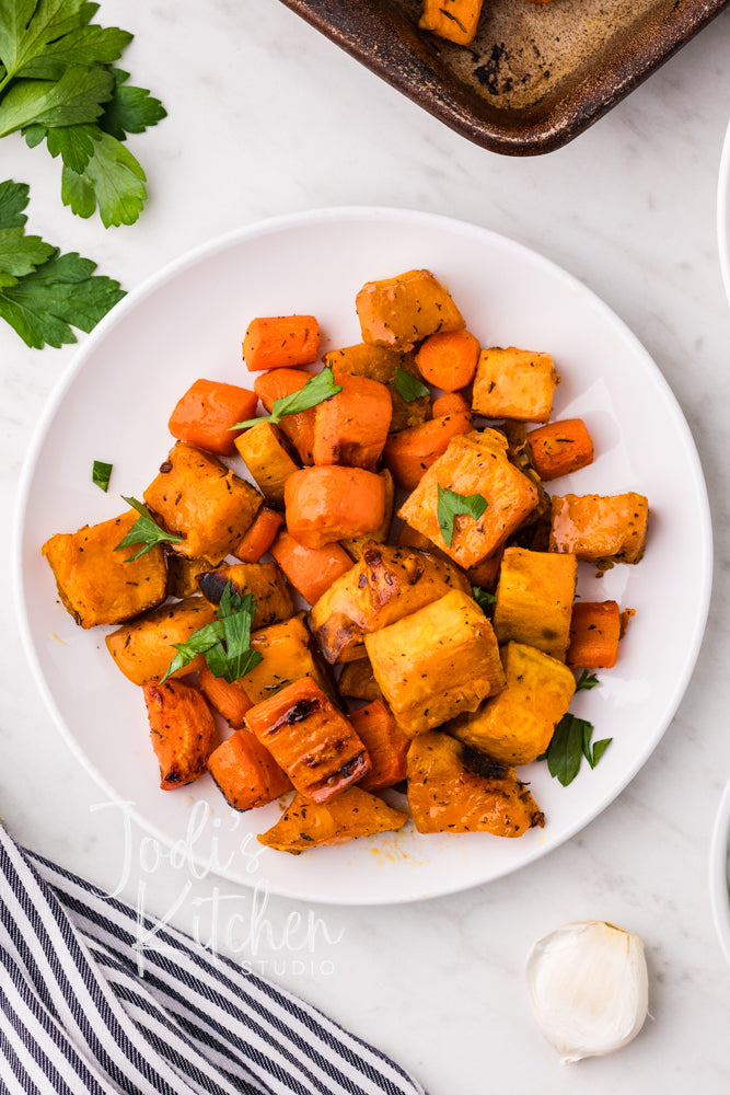 Roasted Sweet Potatoes & Carrots