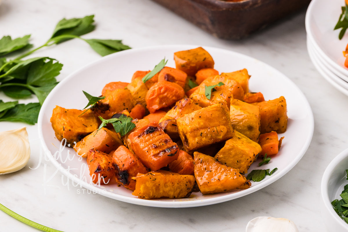 Roasted Sweet Potatoes & Carrots