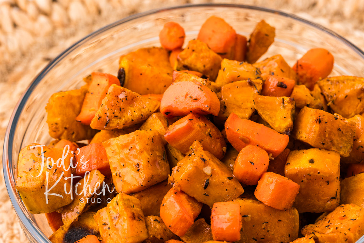 Roasted Sweet Potatoes & Carrots