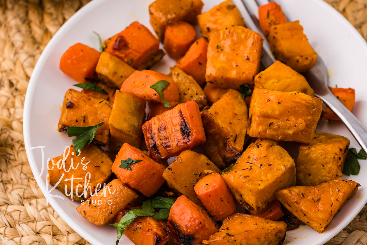 Roasted Sweet Potatoes & Carrots