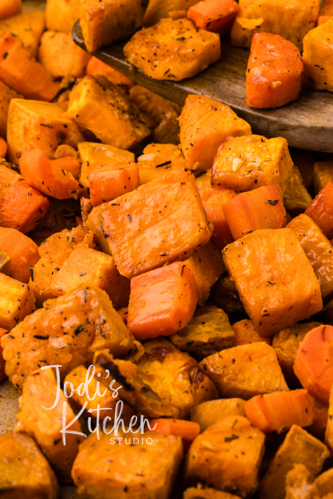 Roasted Sweet Potatoes & Carrots