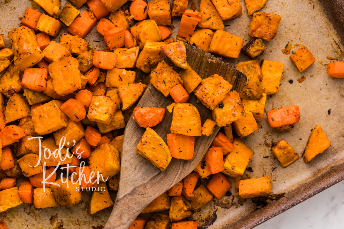Roasted Sweet Potatoes & Carrots