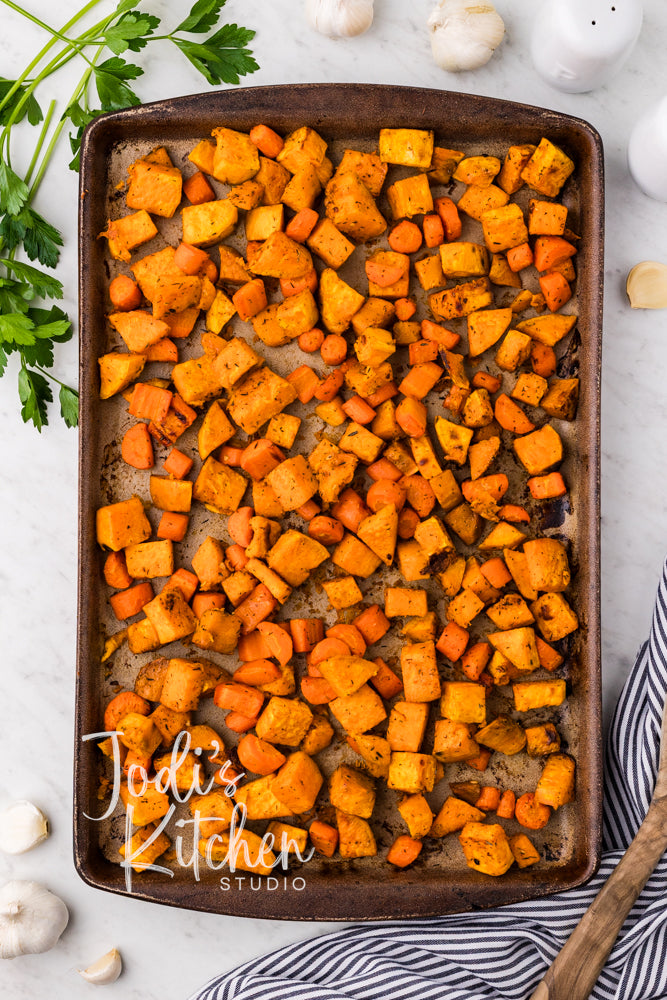 Roasted Sweet Potatoes & Carrots