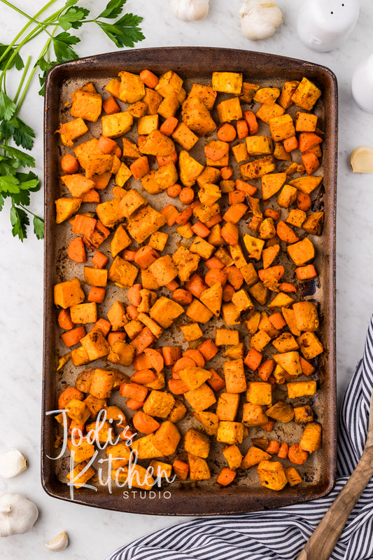 Roasted Sweet Potatoes & Carrots