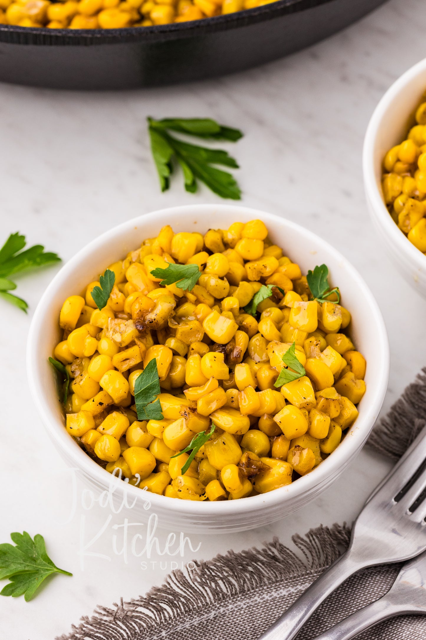 Garlic Butter Skillet Corn