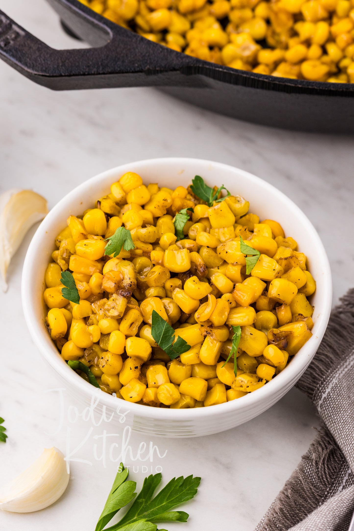 Garlic Butter Skillet Corn