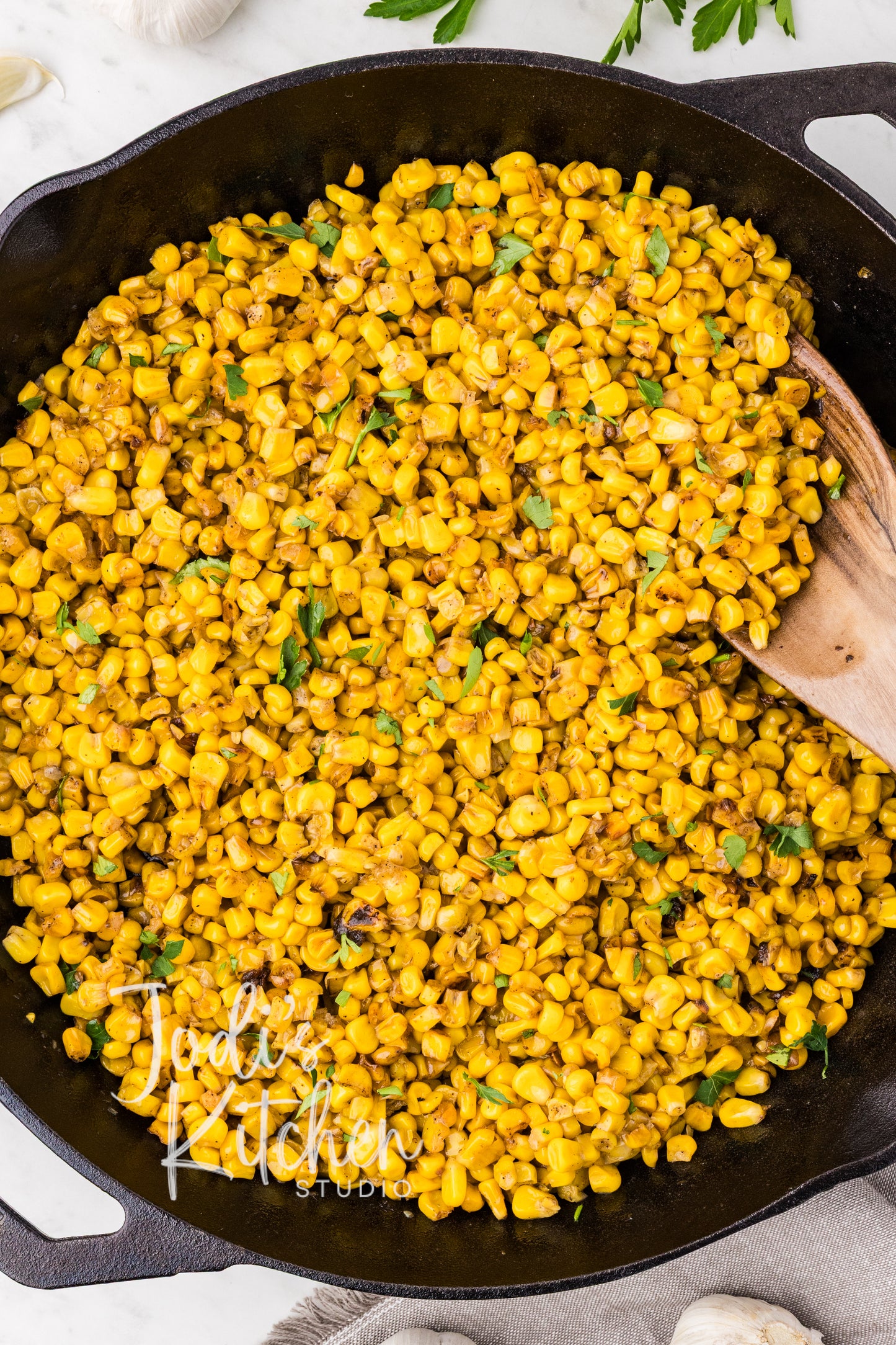 Garlic Butter Skillet Corn